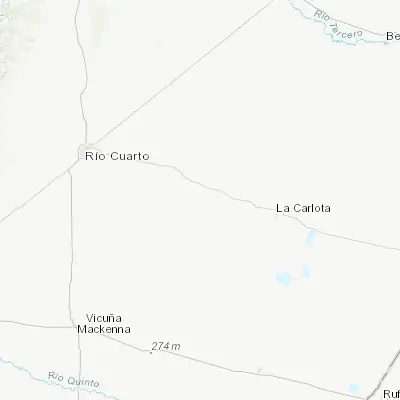 Map showing location of Alejandro Roca (-33.353690, -63.718490)