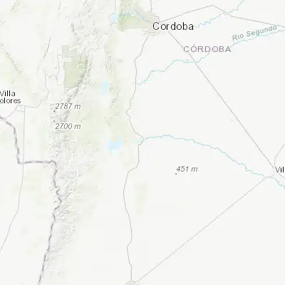 Map showing location of Almafuerte (-32.192960, -64.255590)