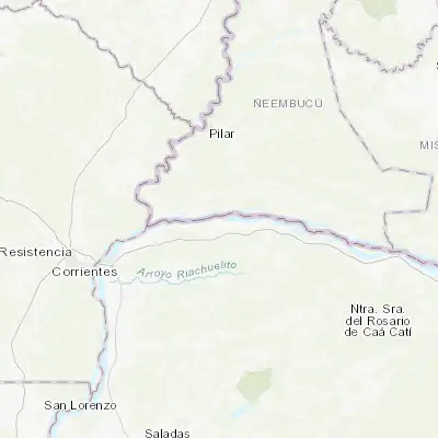 Map showing location of Itatí (-27.270430, -58.244580)