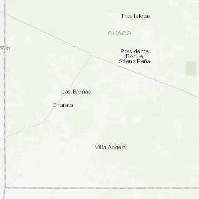 Map showing location of La Clotilde (-27.133330, -60.666670)