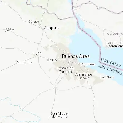 Map showing location of Morón (-34.650900, -58.619560)