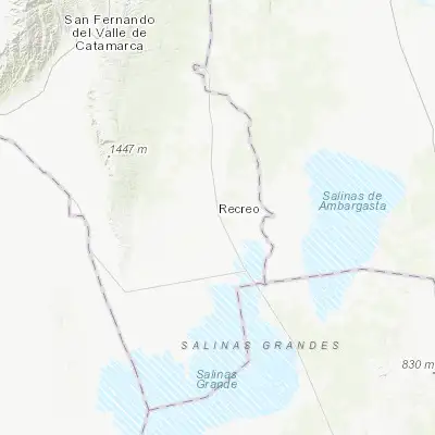 Map showing location of Recreo (-29.281840, -65.060960)