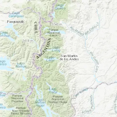 Map showing location of San Martín de los Andes (-40.157890, -71.353370)