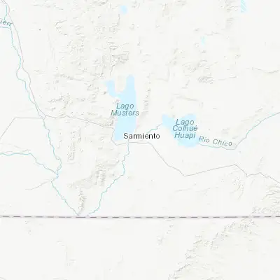 Map showing location of Sarmiento (-45.588150, -69.069960)