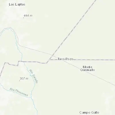 Map showing location of Taco Pozo (-25.615570, -63.267080)