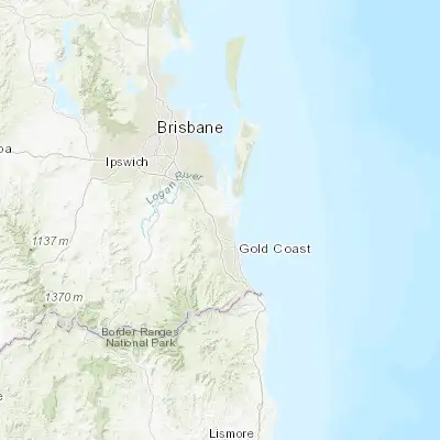 Map showing location of Coomera (-27.843330, 153.339010)