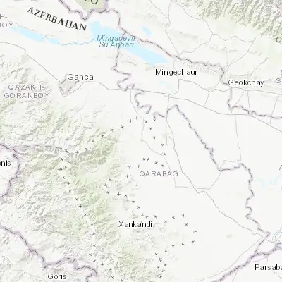 Map showing location of Terter (40.342010, 46.931610)