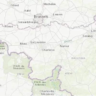 Map showing location of Aiseau (50.411580, 4.586710)