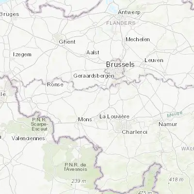 Map showing location of Hennuyères (50.638600, 4.169350)