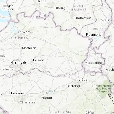 Map showing location of Herk-de-Stad (50.940130, 5.166360)