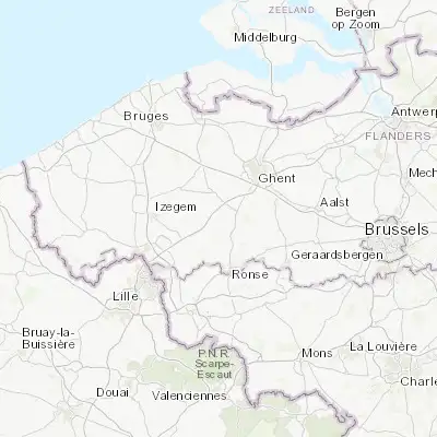 Map showing location of Kruishoutem (50.901680, 3.525880)