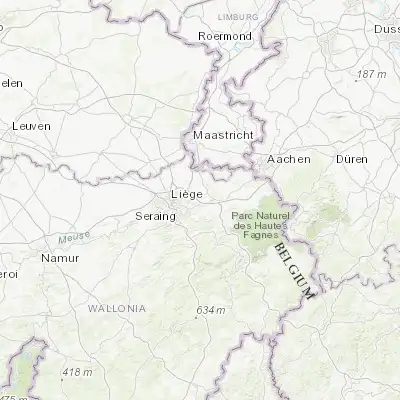 Map showing location of Melen (50.646200, 5.735890)