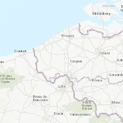 Map showing location of Oostnieuwkerke (50.939590, 3.057420)