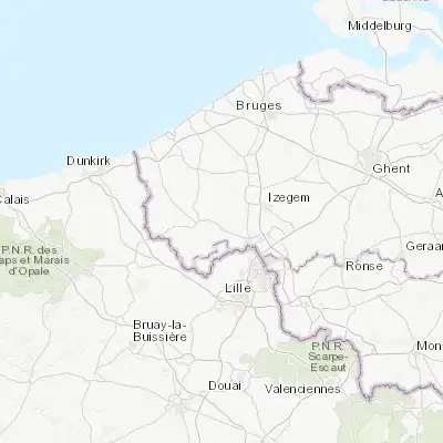 Map showing location of Zonnebeke (50.872600, 2.987250)