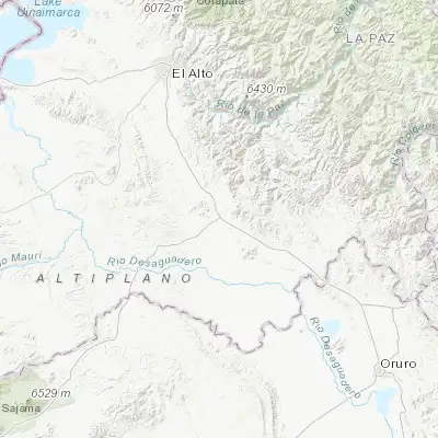 Map showing location of Patacamaya (-17.235800, -67.921690)