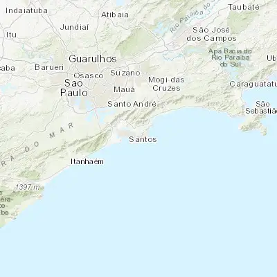 Map showing location of Guarujá (-23.993060, -46.256390)