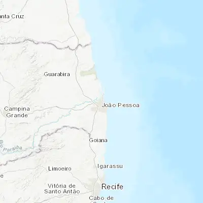 Map showing location of João Pessoa (-7.115000, -34.863060)