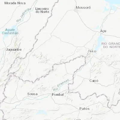 Map showing location of Patu (-6.110000, -37.636670)