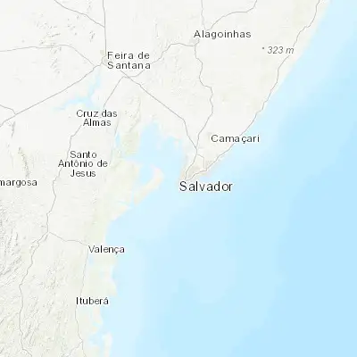 Map showing location of Salvador (-12.971110, -38.510830)