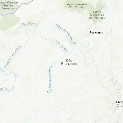 Map showing location of São Francisco (-15.948610, -44.864440)