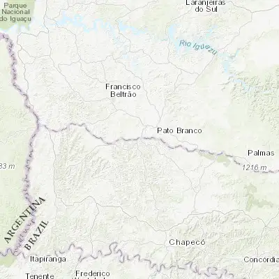 Map showing location of São Lourenço do Oeste (-26.359170, -52.851110)