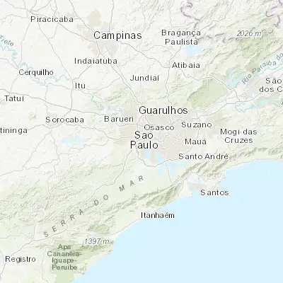 Map showing location of Taboão da Serra (-23.626110, -46.791670)