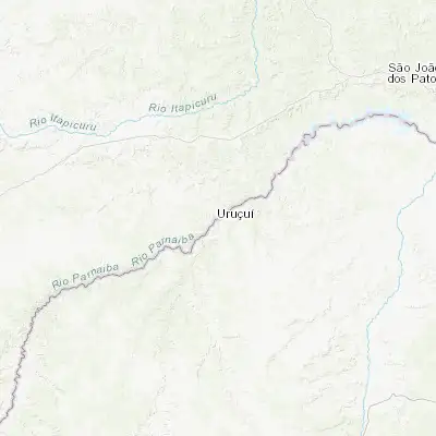 Map showing location of Uruçuí (-7.229440, -44.556110)