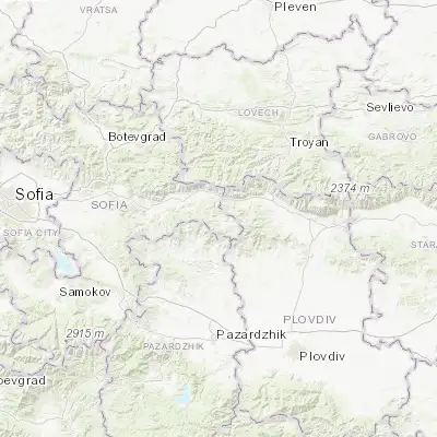 Map showing location of Koprivshtitsa (42.633330, 24.350000)