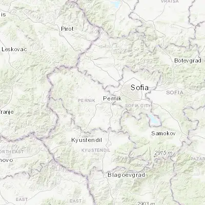 Map showing location of Pernik (42.600000, 23.033330)