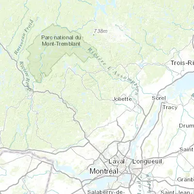 Map showing location of Chertsey (46.071090, -73.890950)