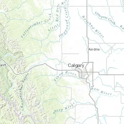 Map showing location of Cochrane (51.183410, -114.468710)