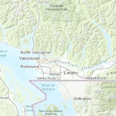 Map showing location of Coquitlam (49.284600, -122.782170)