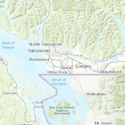 Map showing location of Delta (49.143990, -122.906800)