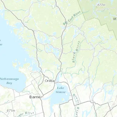 Map showing location of Gravenhurst (44.916810, -79.366330)