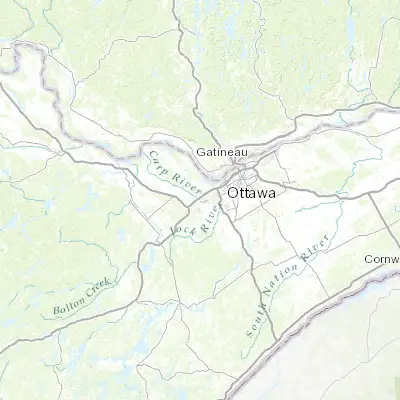 Map showing location of Kanata (45.300100, -75.916060)