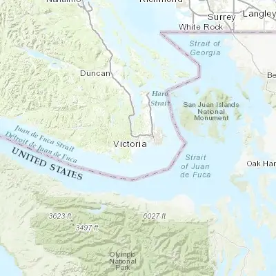 Map showing location of Langford (48.449630, -123.502610)