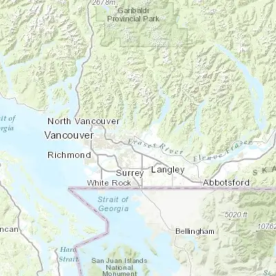 Map showing location of Port Coquitlam (49.266370, -122.769320)