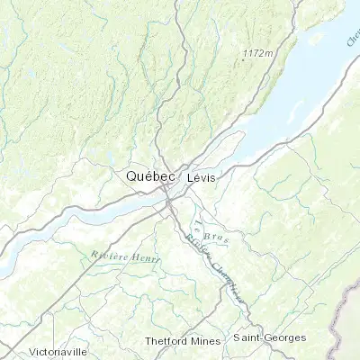 Map showing location of Québec (46.812280, -71.214540)