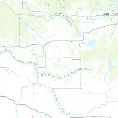 Map showing location of St. Paul (53.983470, -111.285070)