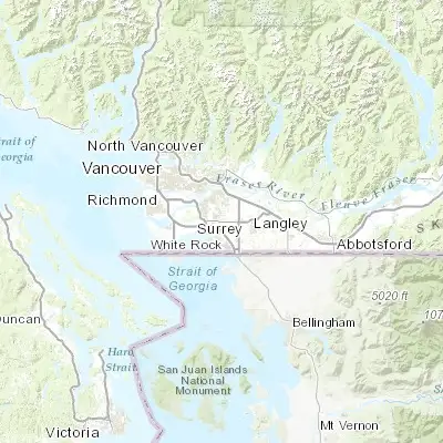 Map showing location of Surrey (49.106350, -122.825090)