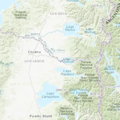 Map showing location of Puyehue (-40.659440, -72.601720)