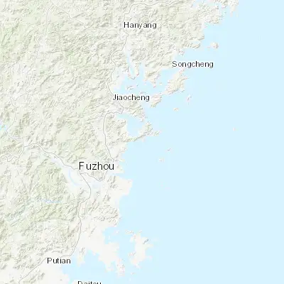 Map showing location of Dinghaicun (26.280220, 119.789640)