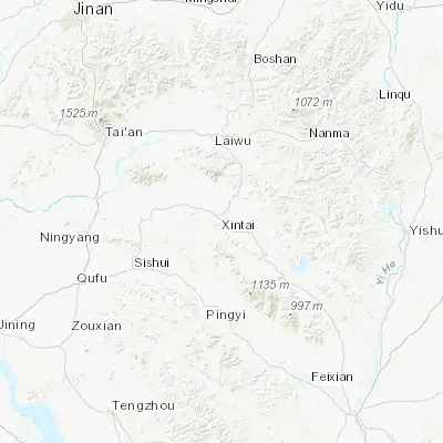 Map showing location of Dongdu (35.850000, 117.700000)