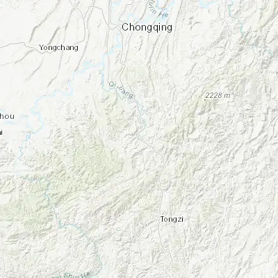 Map showing location of Dongxi (28.761390, 106.661110)