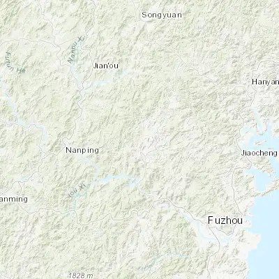 Map showing location of Fengpu (26.682760, 118.760060)