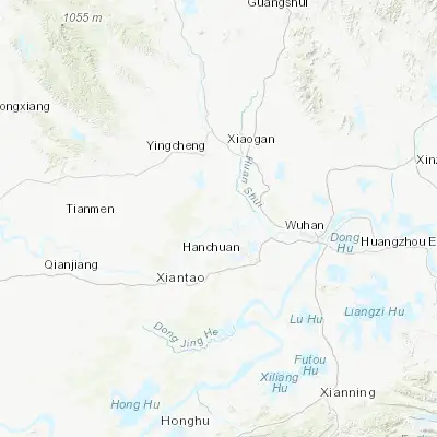 Map showing location of Hanchuan (30.650000, 113.766670)