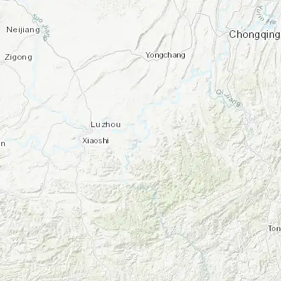 Map showing location of Hejiang (28.811610, 105.833590)