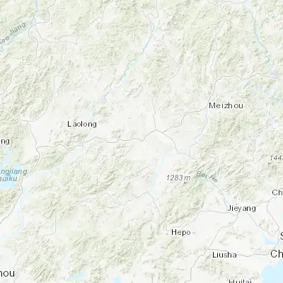 Map showing location of Huacheng (24.067030, 115.613090)