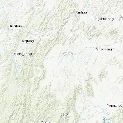 Map showing location of Huangqiao (27.021940, 110.840560)