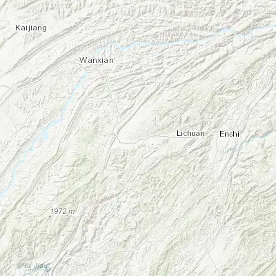 Map showing location of Lichuan (30.300000, 108.850000)